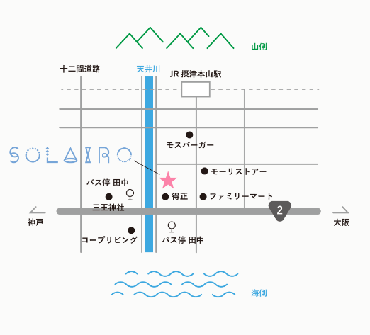 神戸市の呼吸器内科 マツオカそらいろクリニックアクセスマップ
