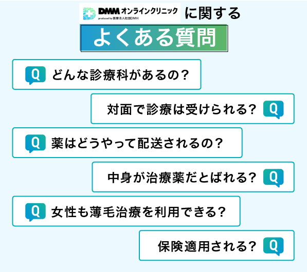 DMMオンラインクリニックに関するよくある質問